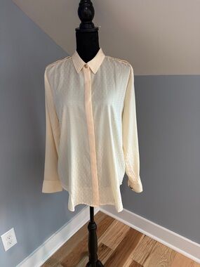 J. Crew Cream Button-Down Blouse